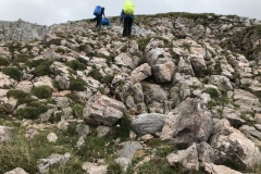 Hinaufklettern auf 2200 Meter